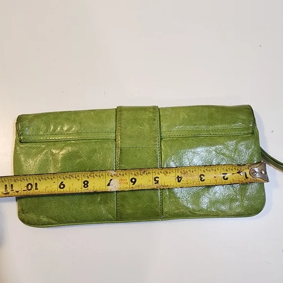 HOBO International Green Leather Clutch with Buckle - Picture 9 of 11